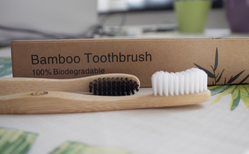 Bamboo comb on a neutral background